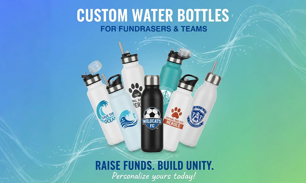 Bouteilles d’eau personnalisées pour événements de collecte de fonds, idéales pour la promotion et le soutien communautaire